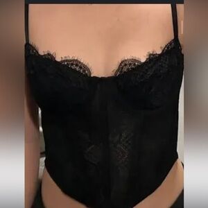 Glass one black corset top